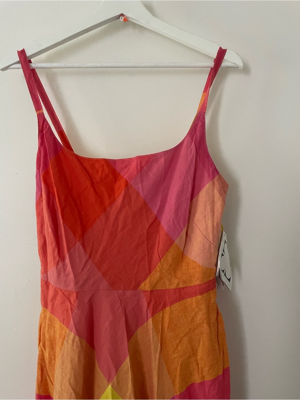 Liz Claiborne Vintage Pink and Orange Geometric Maxi Dress - Picture 2 of 11